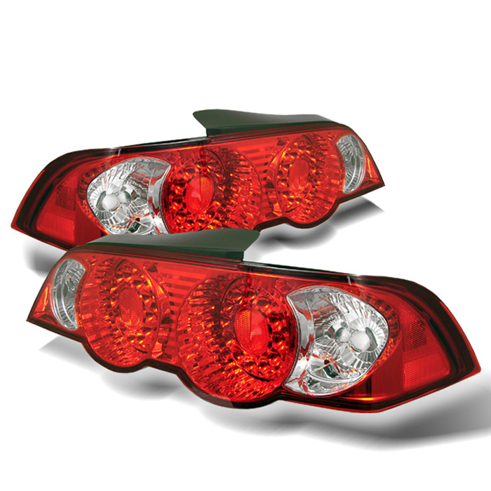 Acura RSX 02-04 LED Tail Lights - Red Clear - Click Image to Close