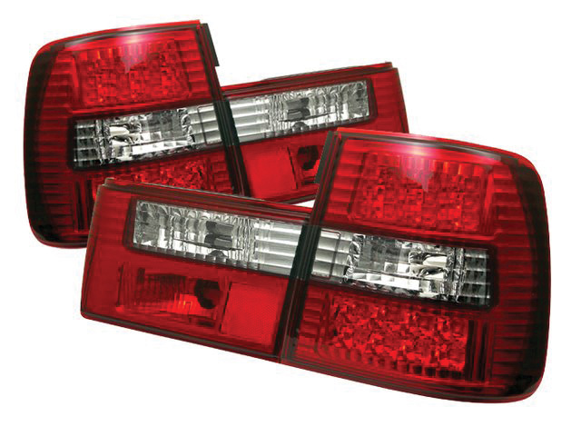 BMW E34 5-Series 88-95 LED Tail Lights - Red Clear