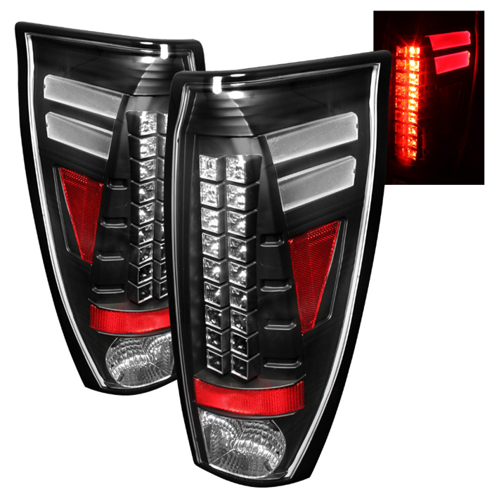 Chevy Avalanche 02-06 LED Tail Lights - Black