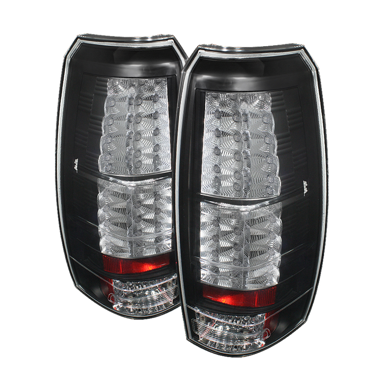 Chevy Avalanche 07-12 LED Tail Lights - Black - Click Image to Close