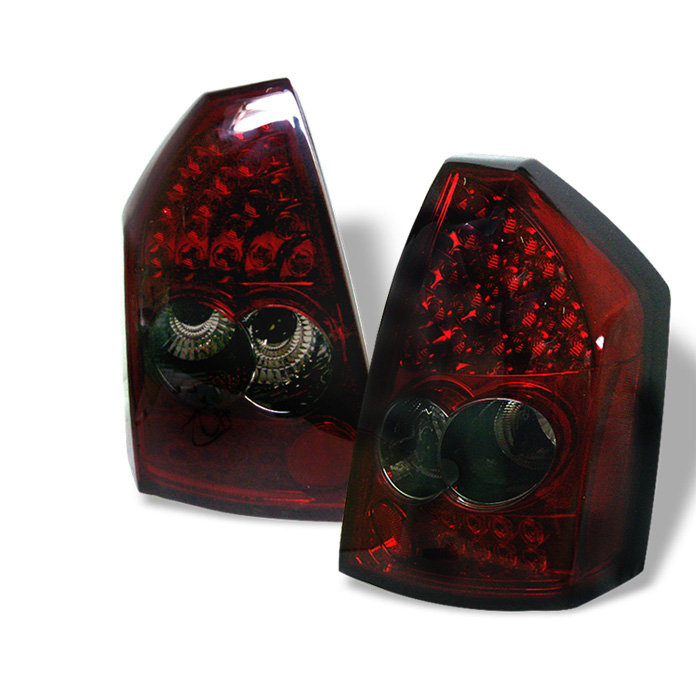 Chrysler 300 05-07 LED Tail Lights - Red Smoke - Click Image to Close
