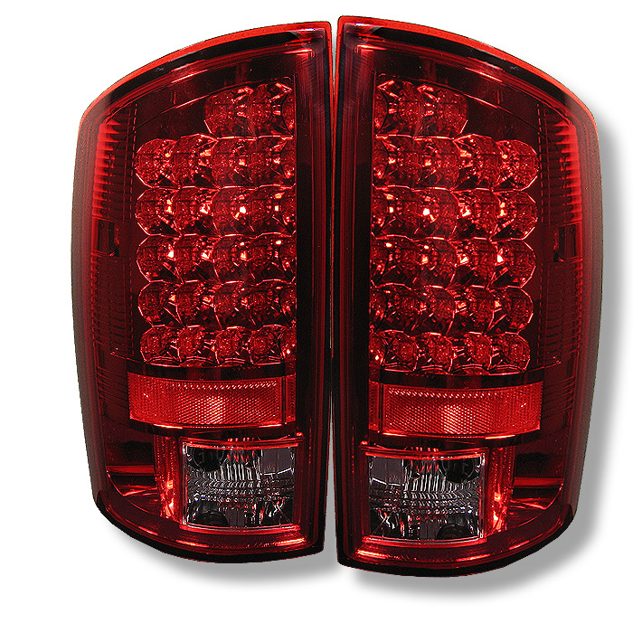 Dodge Ram 02-06 1500/2500/3500 LED Tail Lights - Red Clear