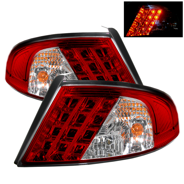 Dodge Stratus 01-06 4Dr LED Tail Lights - Red Clear