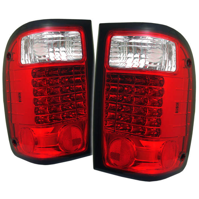 Ford Ranger 01-05 LED Tail Lights - Red Clear