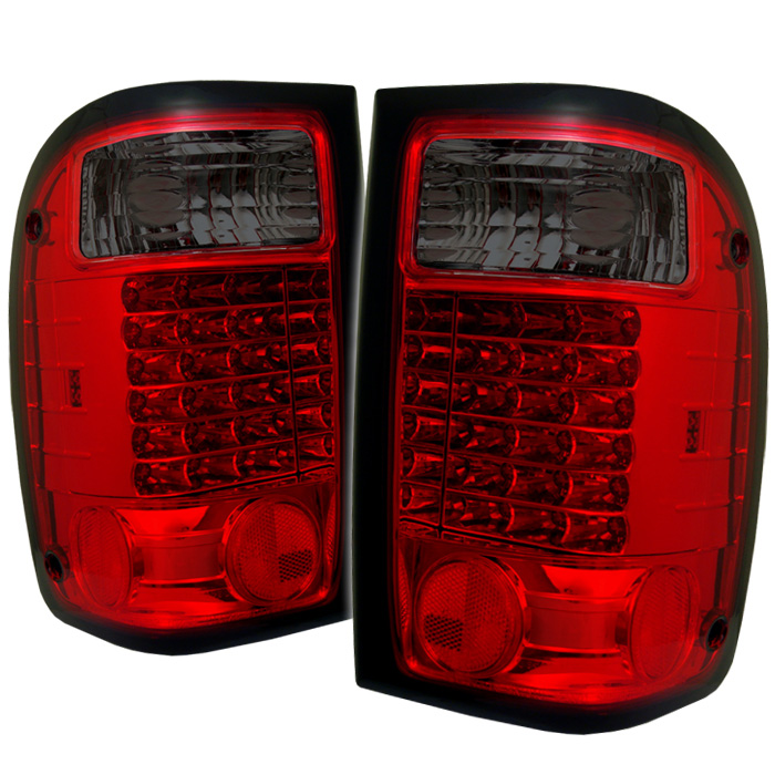 Ford Ranger 01-05 LED Tail Lights - Red Smoke