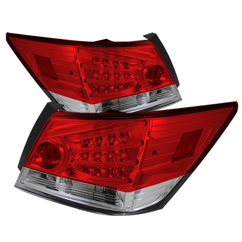 Honda Accord 08-10 4DR LED Tail Lights - Red Clear