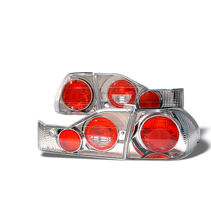 Honda Accord 98-00 4Dr Euro Style Tail Lights - Chrome - Click Image to Close