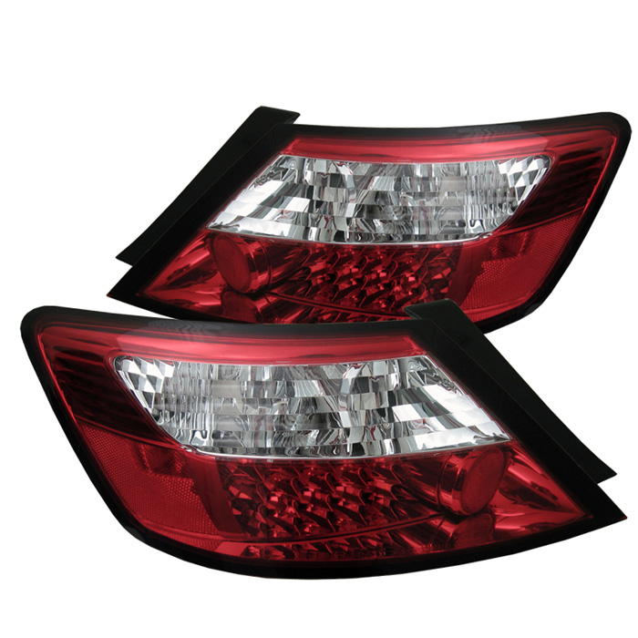 Honda Civic 06-08 2Dr LED Tail Lights - Red Clear