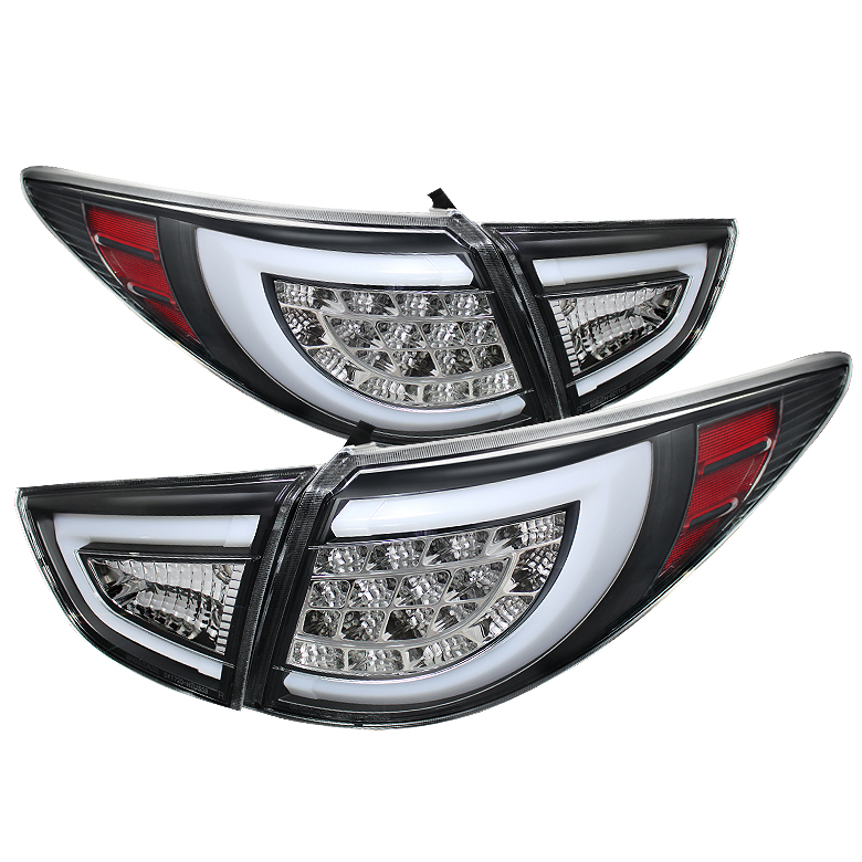 Hyundai Tucson 10-12 LED Tail Lights - Black