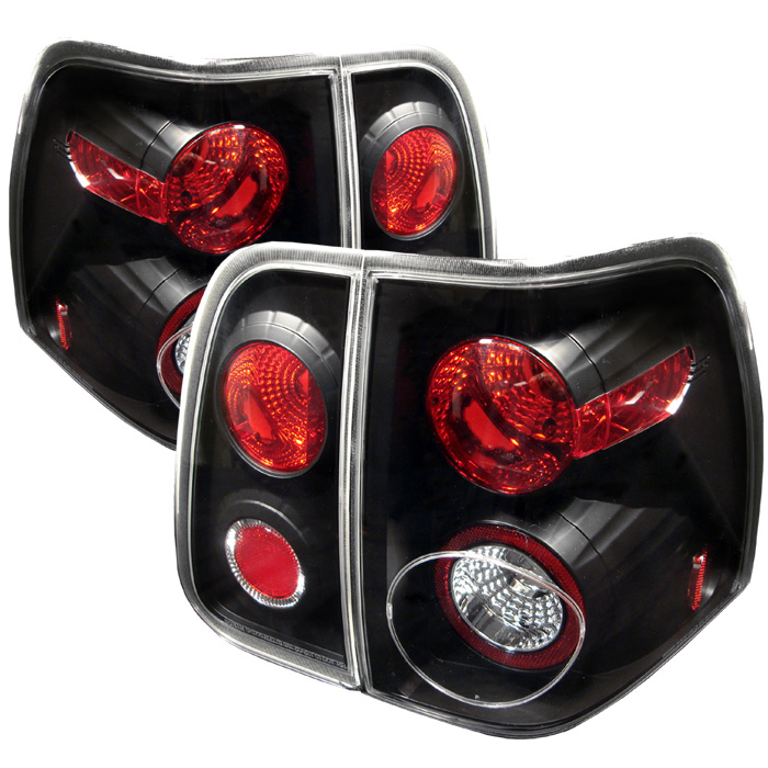 Lincoln Navigator 03-06 Euro Style Tail Lights - Black - Click Image to Close