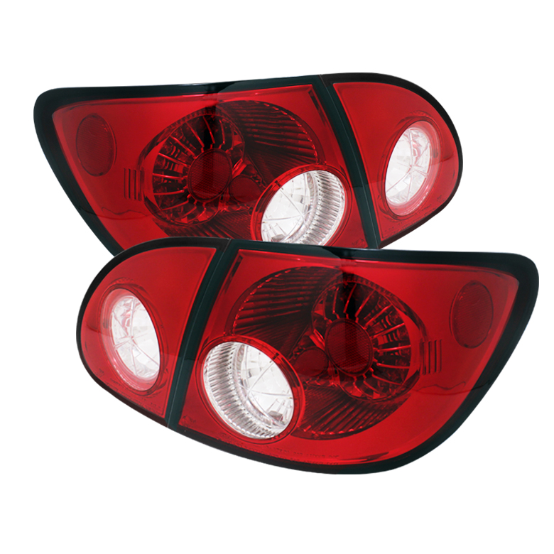 Toyota Corolla 03-08 LED Tail Lights - Red Clear - Click Image to Close