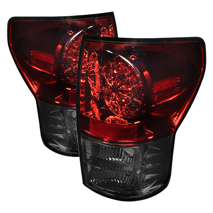 Toyota Tundra 07-12 LED Tail lights - Red Smoke - Click Image to Close