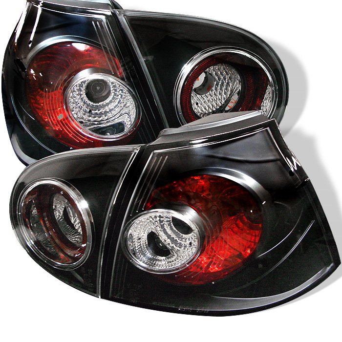 Volkswagen Golf V 06-09 Euro Style Tail Lights - Black