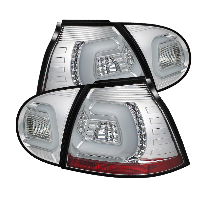 Volkswagen Golf V 06-09 LED TURN SIGNAL LED Tail Lights - Chrome