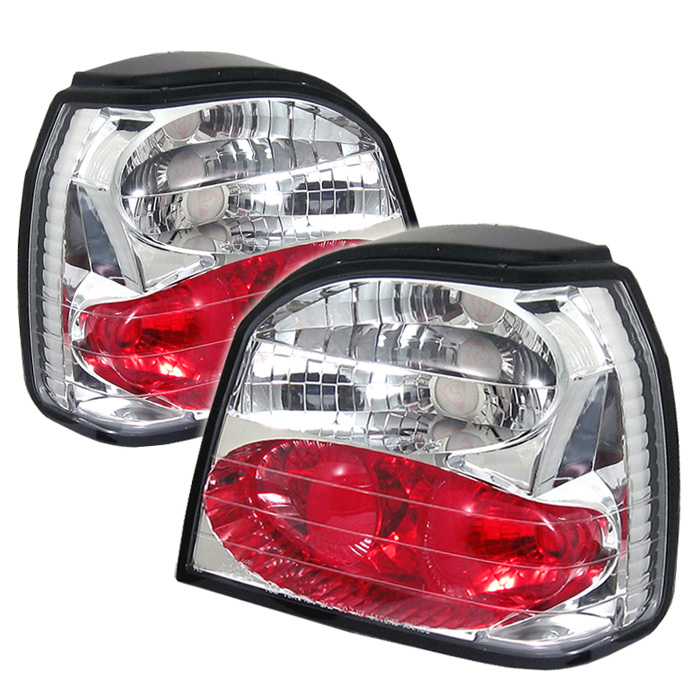 Volkswagen Golf 93-98 Euro Style Tail Lights - Chrome - Click Image to Close