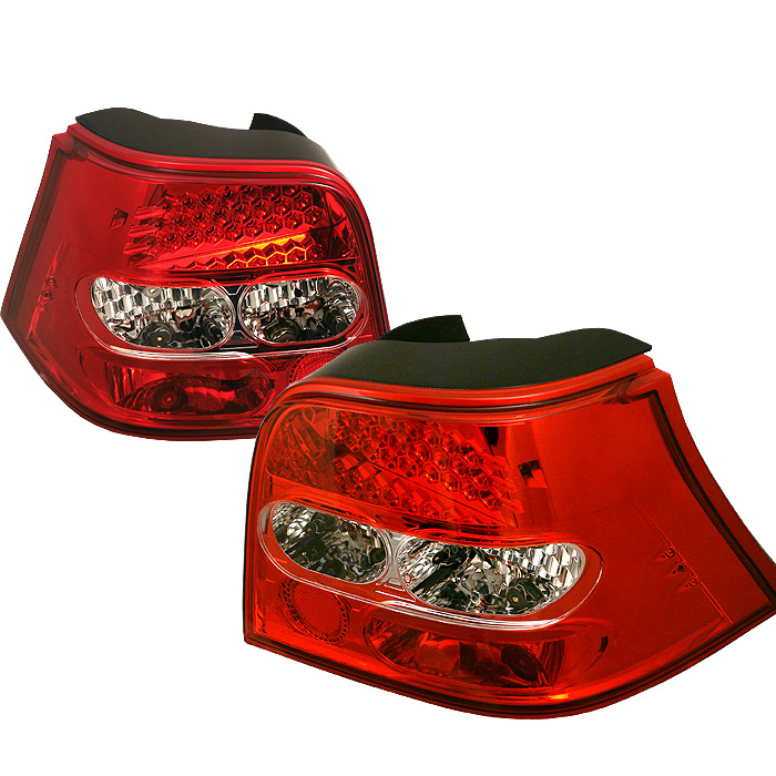 Volkswagen Golf 99-04 LED Tail Lights - Red Clear