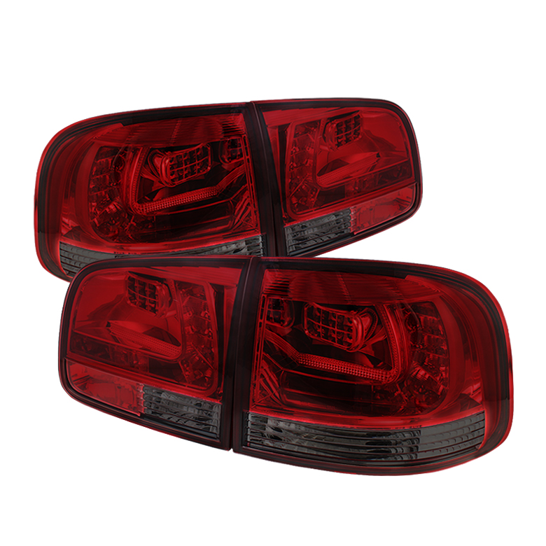 Volkswagen Touareg 03-07 LED Tail Lights - Red Smoke - Click Image to Close